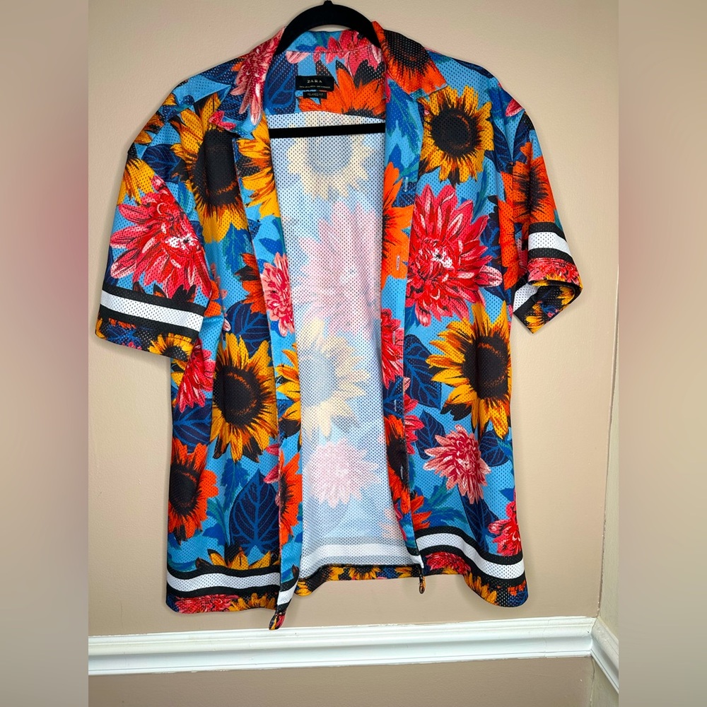 Zara shirt sleeve shirt for men